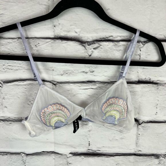 Victoria's Secret Women's Ivory Lace Halter Longline Bralette Size S - Picture 4 of 8